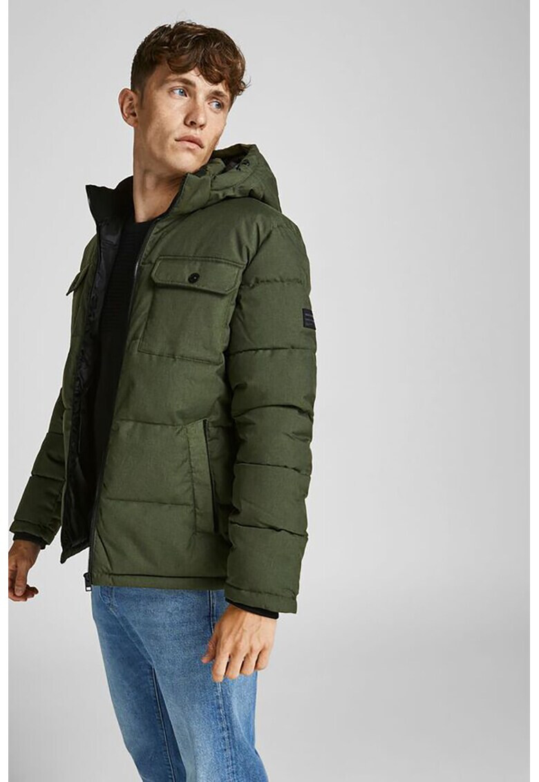 Jack & Jones Зимно яке с качулка и джобове с капаче - Pepit.bg