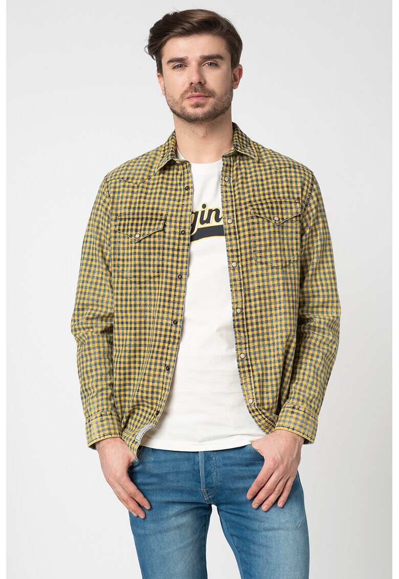 Jack&Jones Карирана риза Bluweston - Pepit.bg