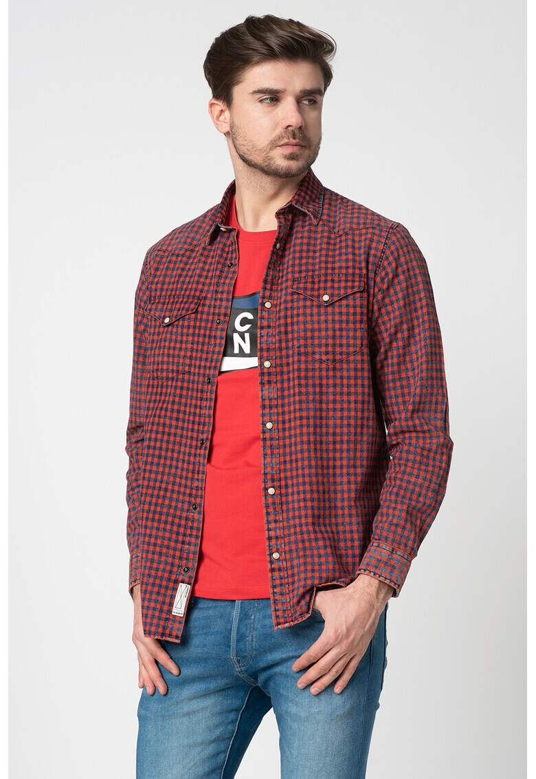 Jack&Jones Карирана риза Bluweston - Pepit.bg