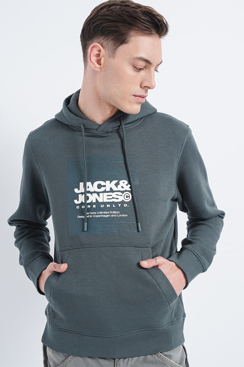 Jack  Jones Худи Aero с лого и джоб кенгуру - Pepit.bg