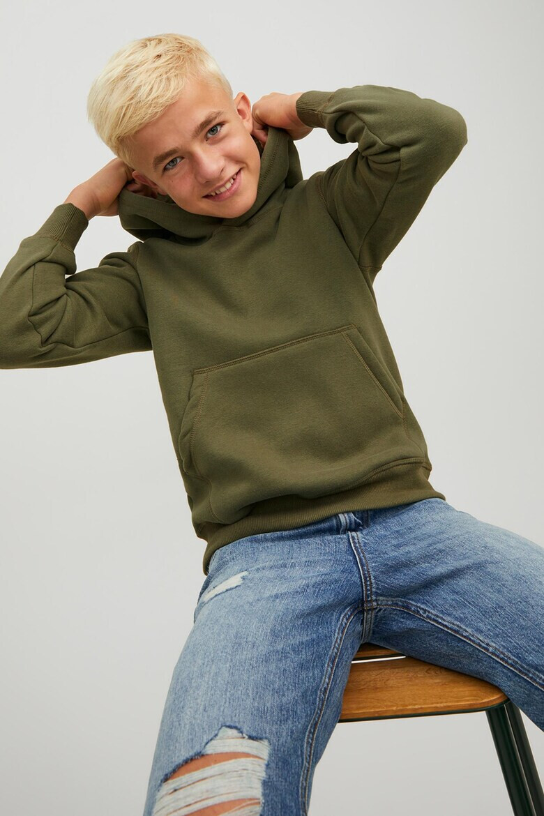 Jack & Jones Худи Classic Waffle с джоб кенгуру - Pepit.bg