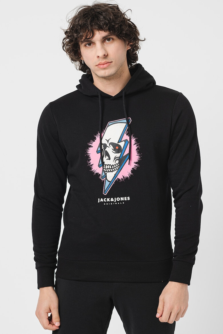 Jack & Jones Худи Crown с десен - Pepit.bg