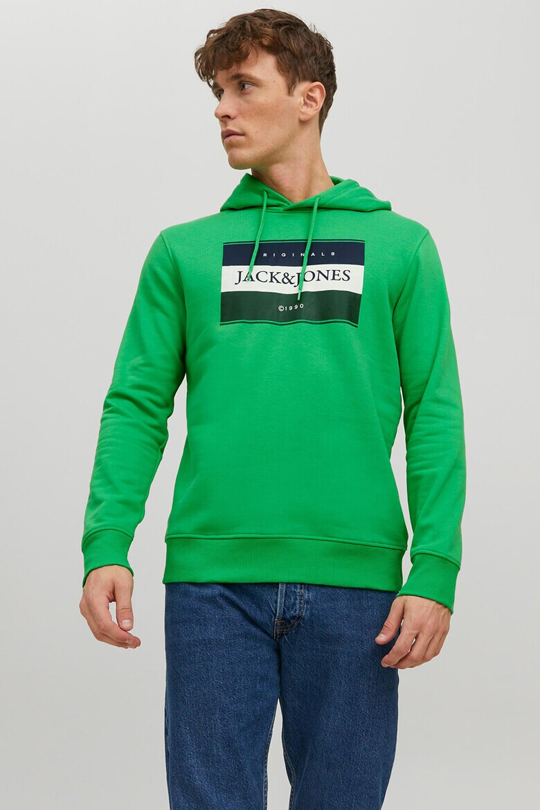 Jack & Jones Худи на лога с връзка - Pepit.bg
