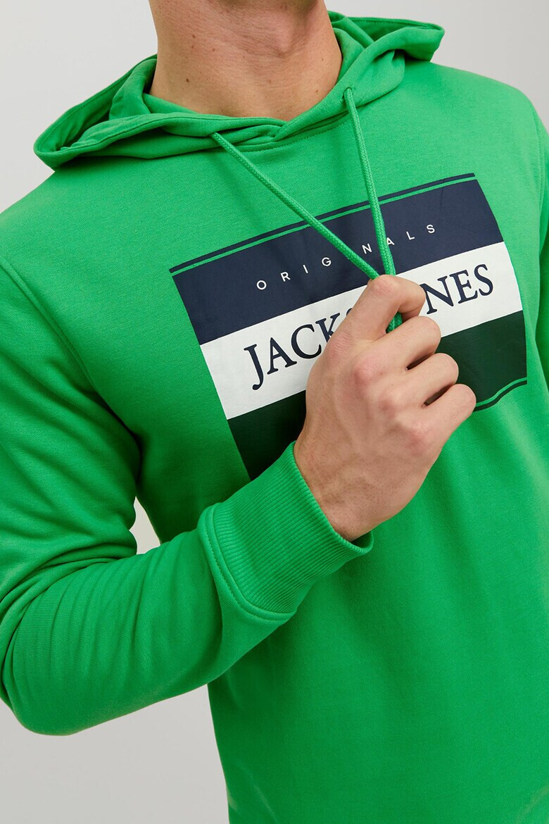 Jack & Jones Худи на лога с връзка - Pepit.bg
