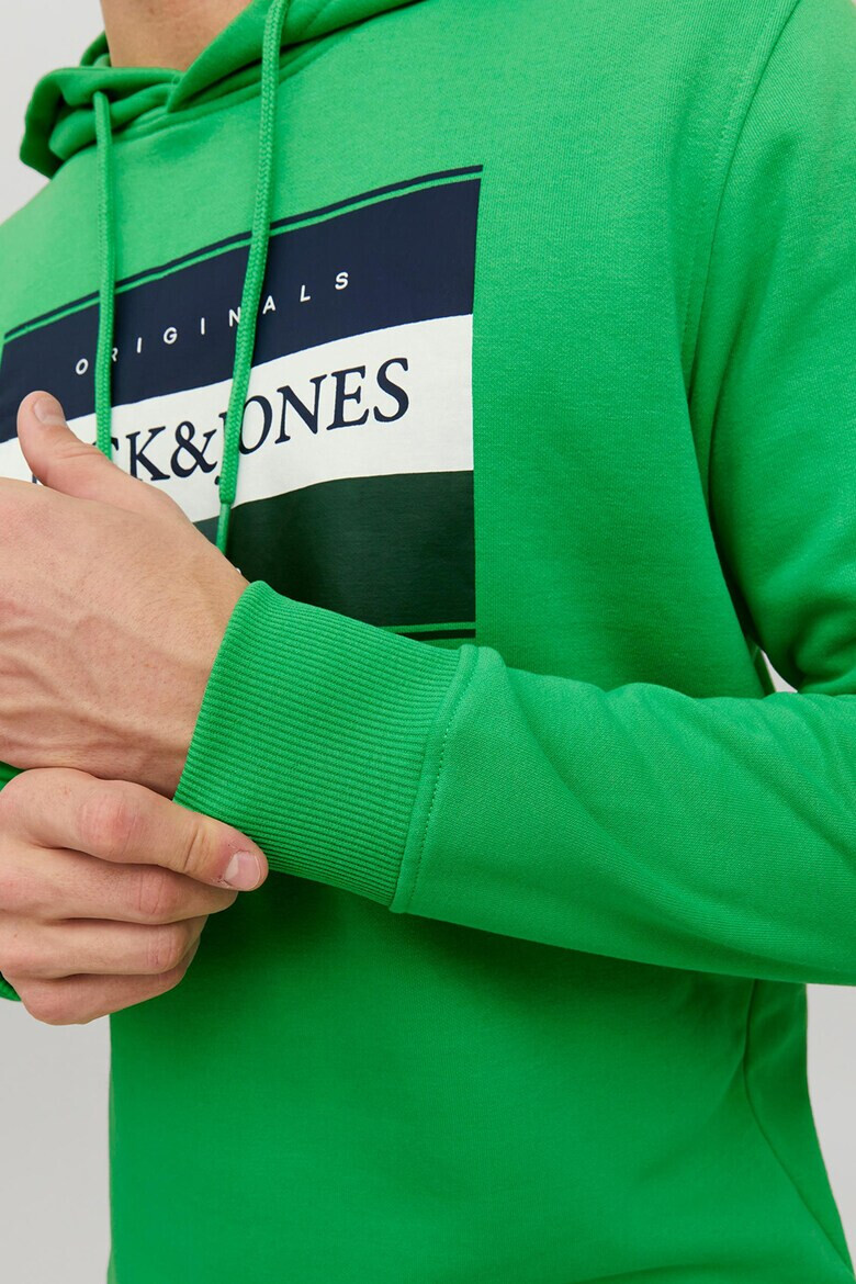 Jack & Jones Худи на лога с връзка - Pepit.bg