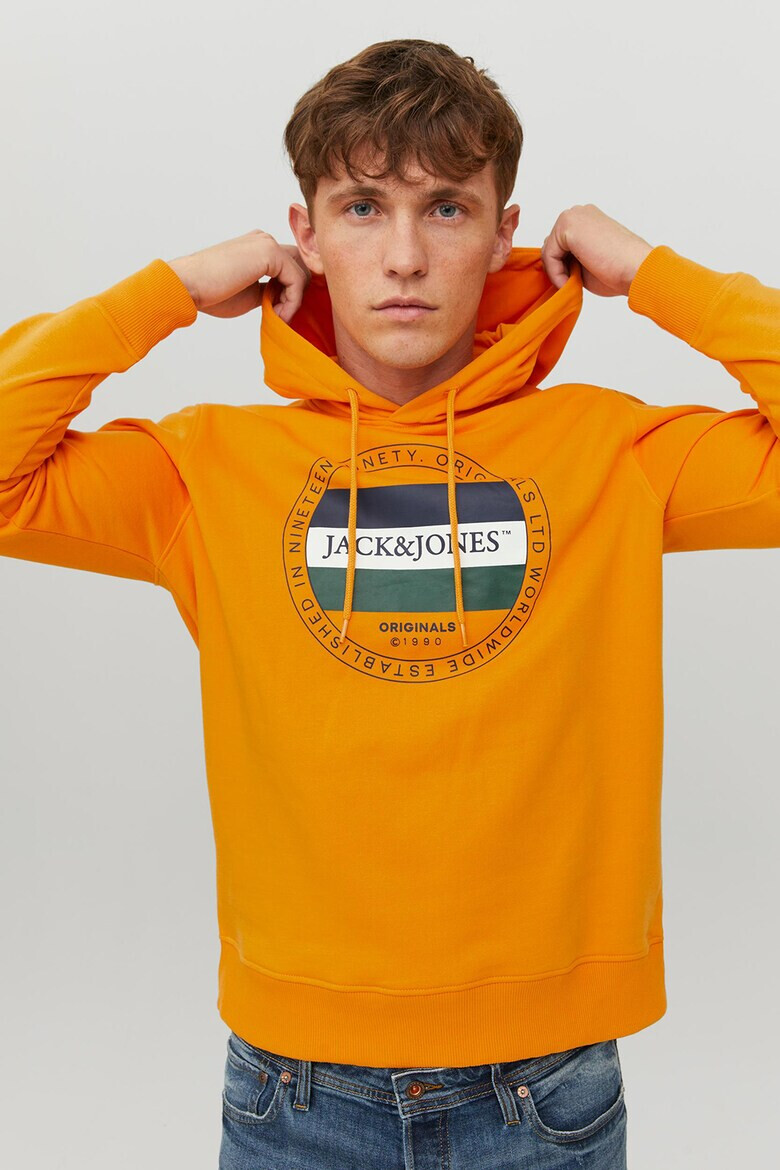 Jack & Jones Худи на лога с връзка - Pepit.bg