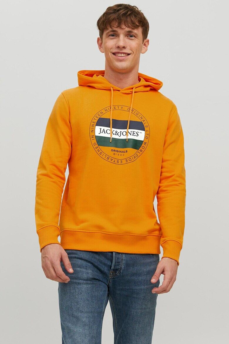 Jack & Jones Худи на лога с връзка - Pepit.bg