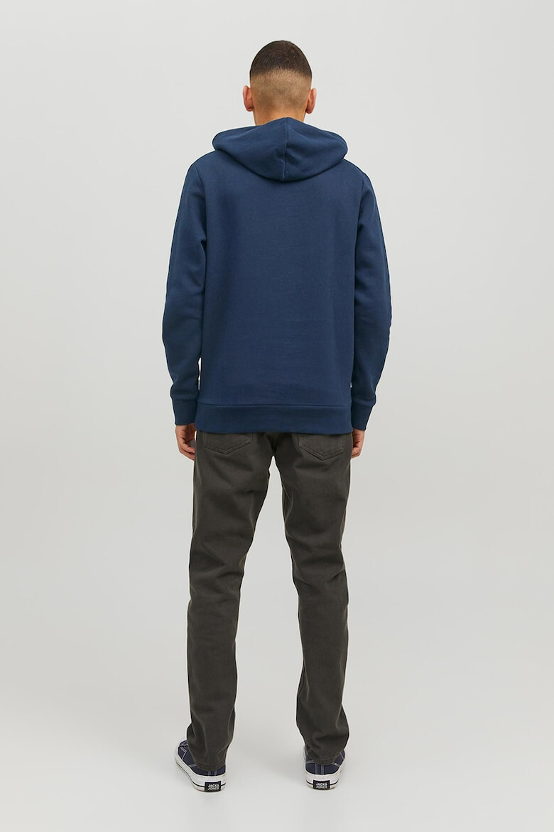 Jack & Jones Дълго худи Corp с джоб кенгуру и лого - Pepit.bg