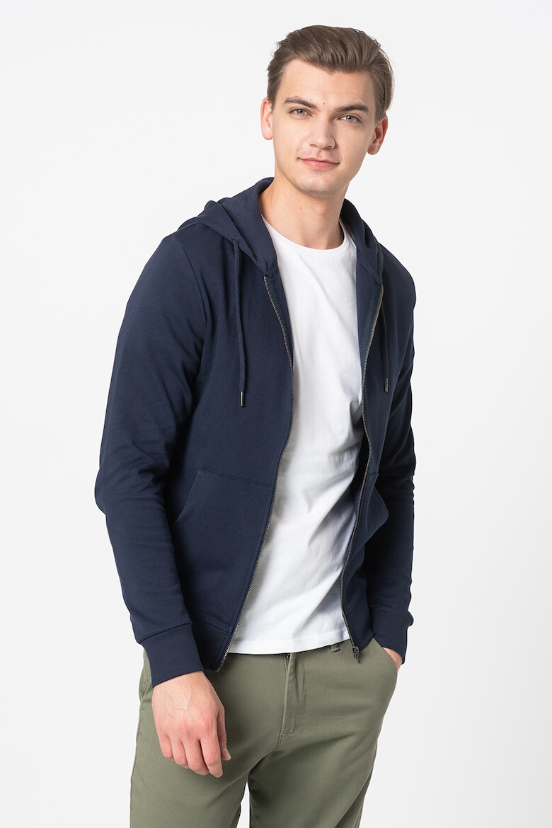 Jack  Jones Худи с памук Basic с цип - Pepit.bg