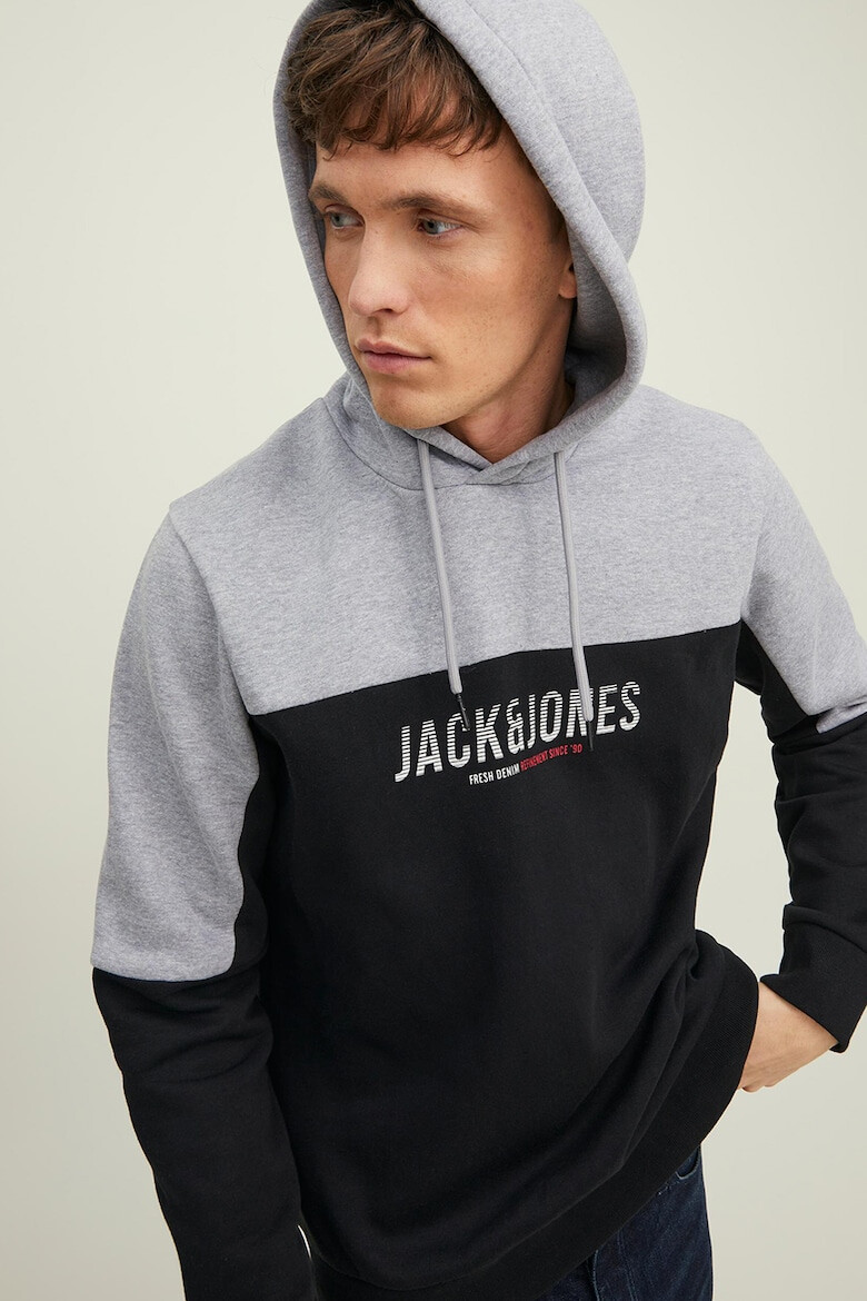 Jack & Jones Худи с памук и лого - Pepit.bg