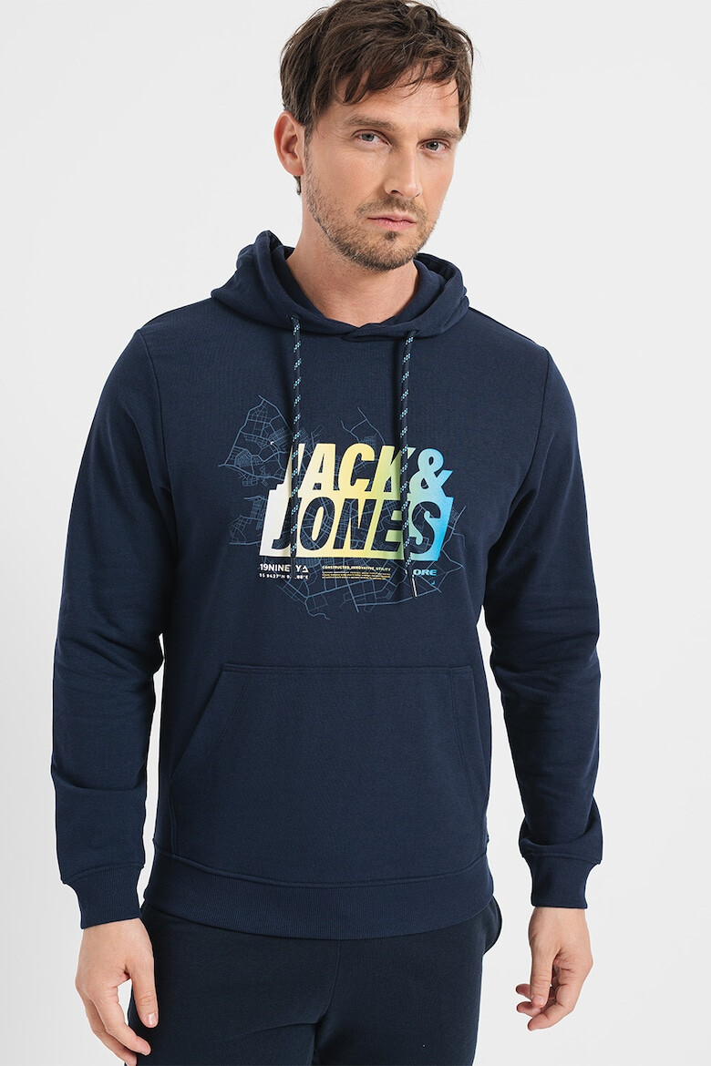 Jack  Jones Худи с памук и лого - Pepit.bg