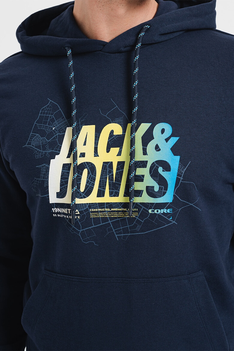 Jack  Jones Худи с памук и лого - Pepit.bg