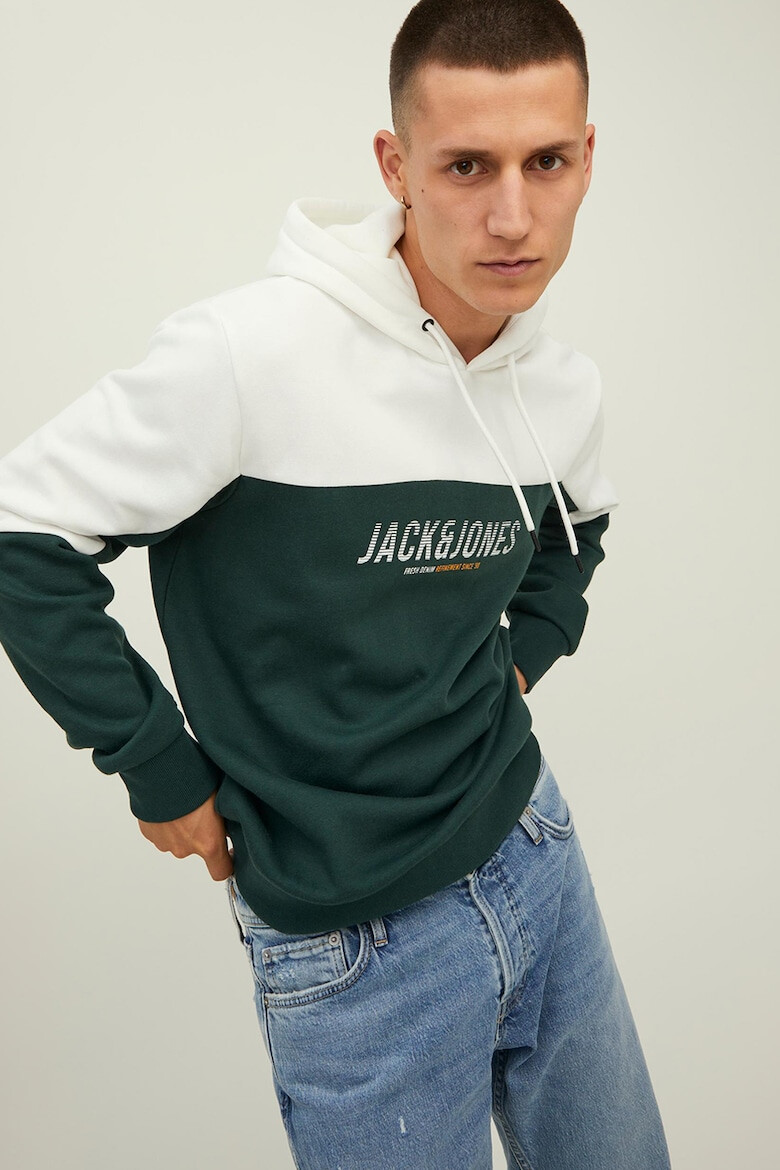 Jack & Jones Худи с памук и лого - Pepit.bg