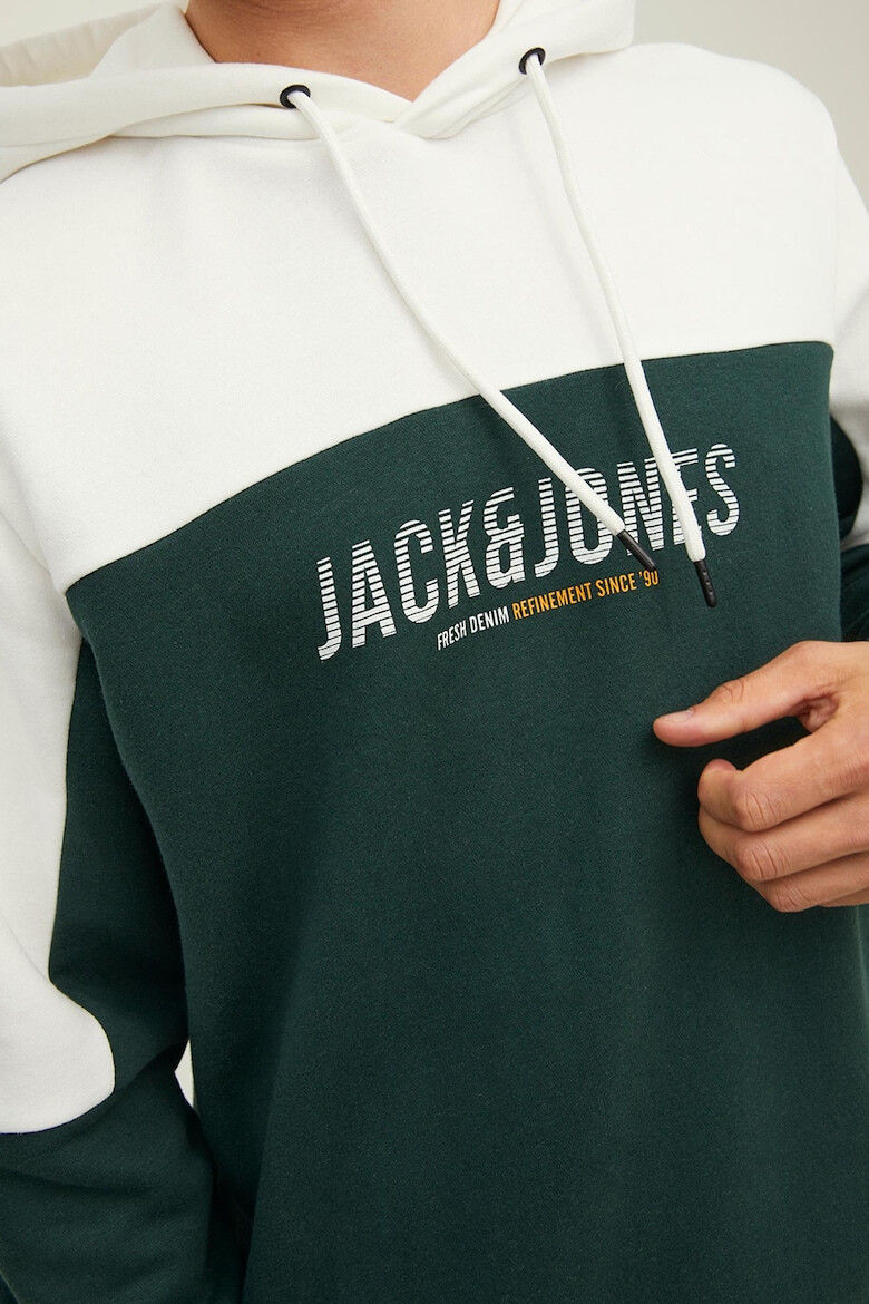 Jack & Jones Худи с памук и лого - Pepit.bg