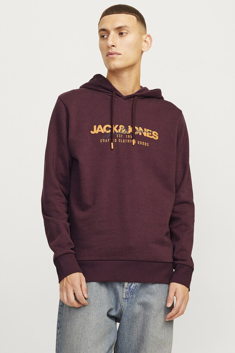 Jack  Jones Худи с памук с лого - Pepit.bg