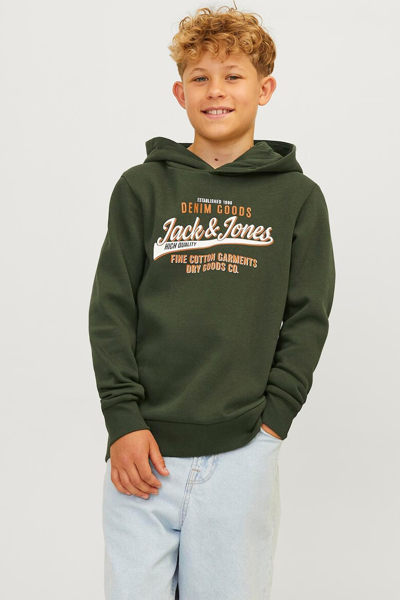Jack  Jones Худи с памук с лого - Pepit.bg