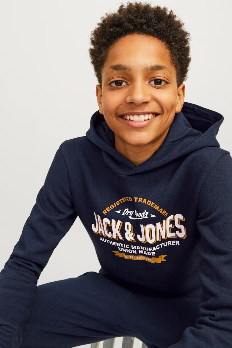 Jack  Jones Худи с памук с лого - Pepit.bg