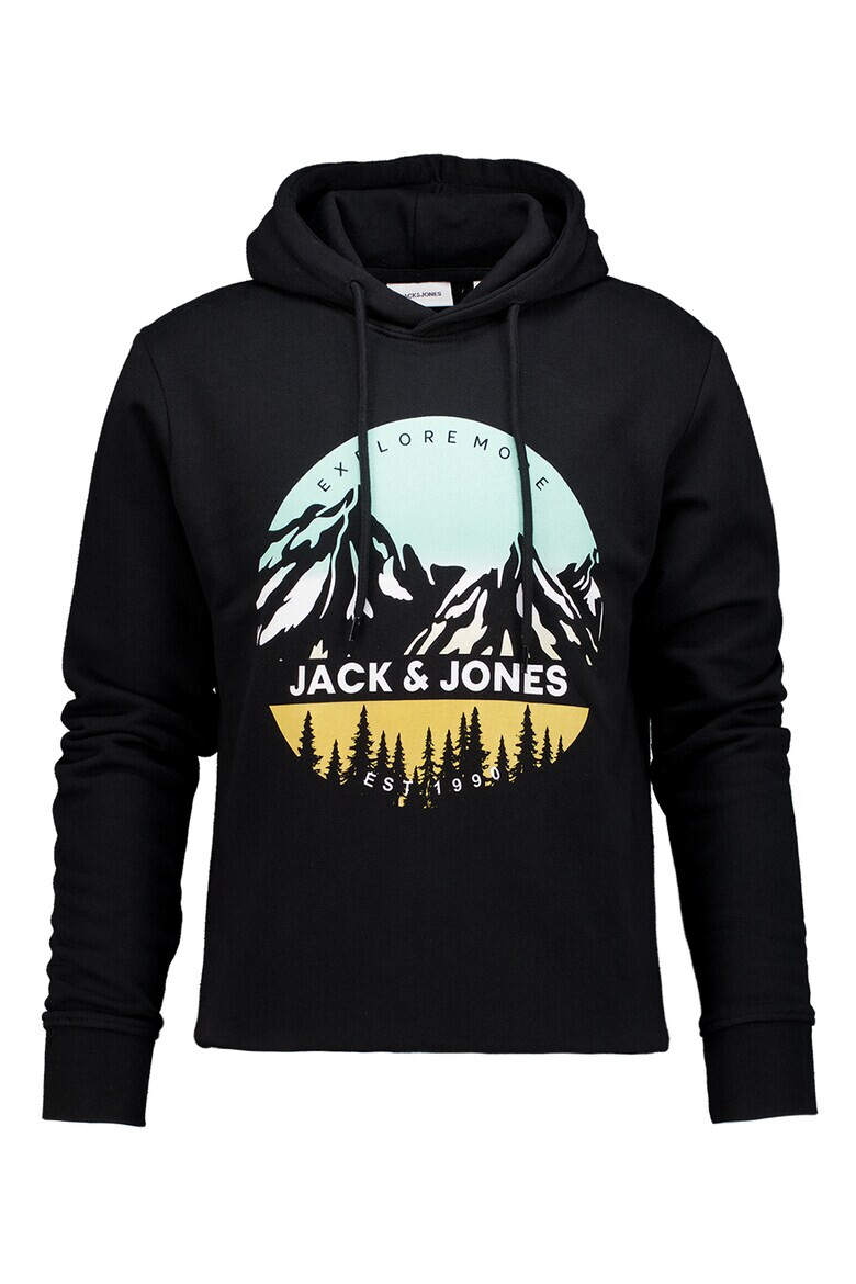 Jack  Jones Худи с памук с принт - Pepit.bg