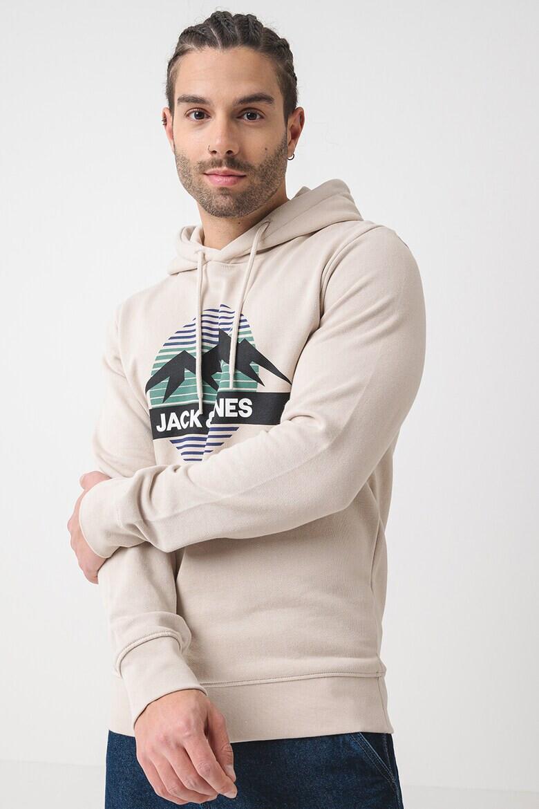 Jack  Jones Худи с памук с принт - Pepit.bg