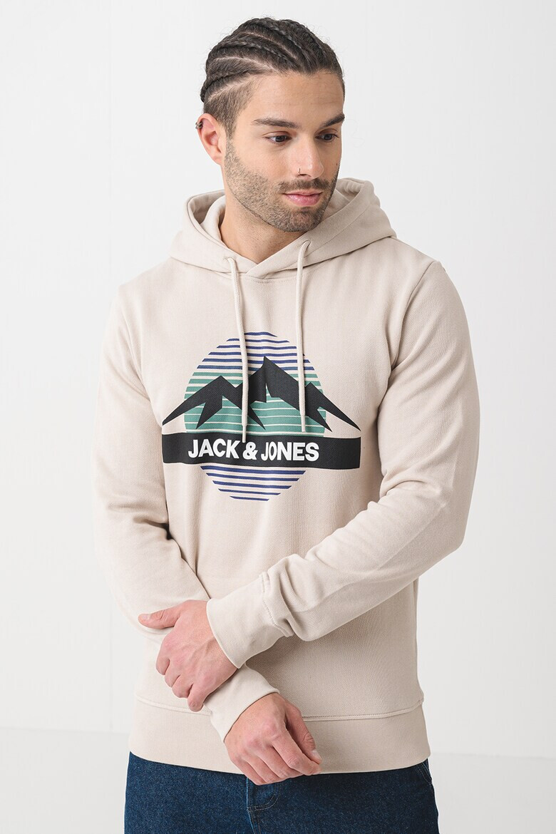 Jack  Jones Худи с памук с принт - Pepit.bg