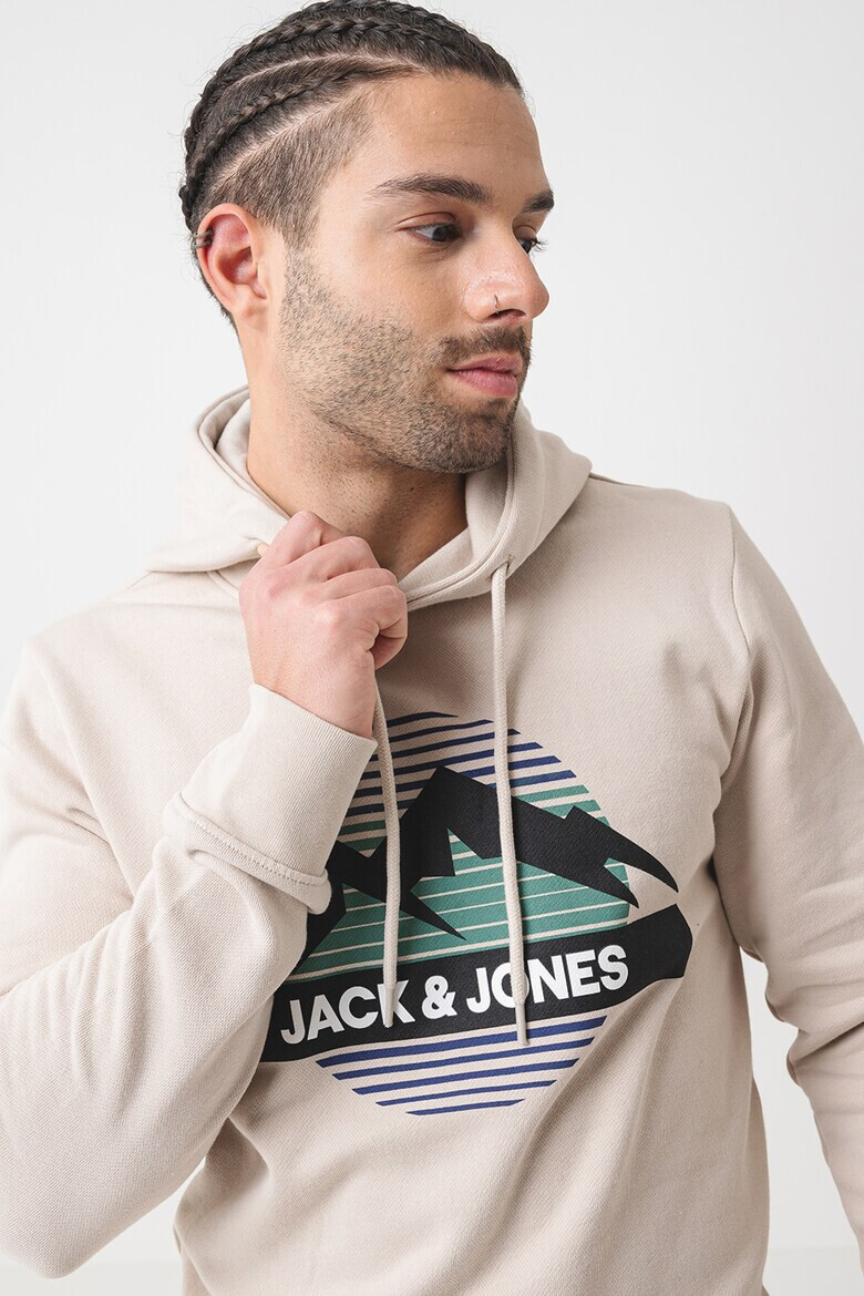 Jack  Jones Худи с памук с принт - Pepit.bg