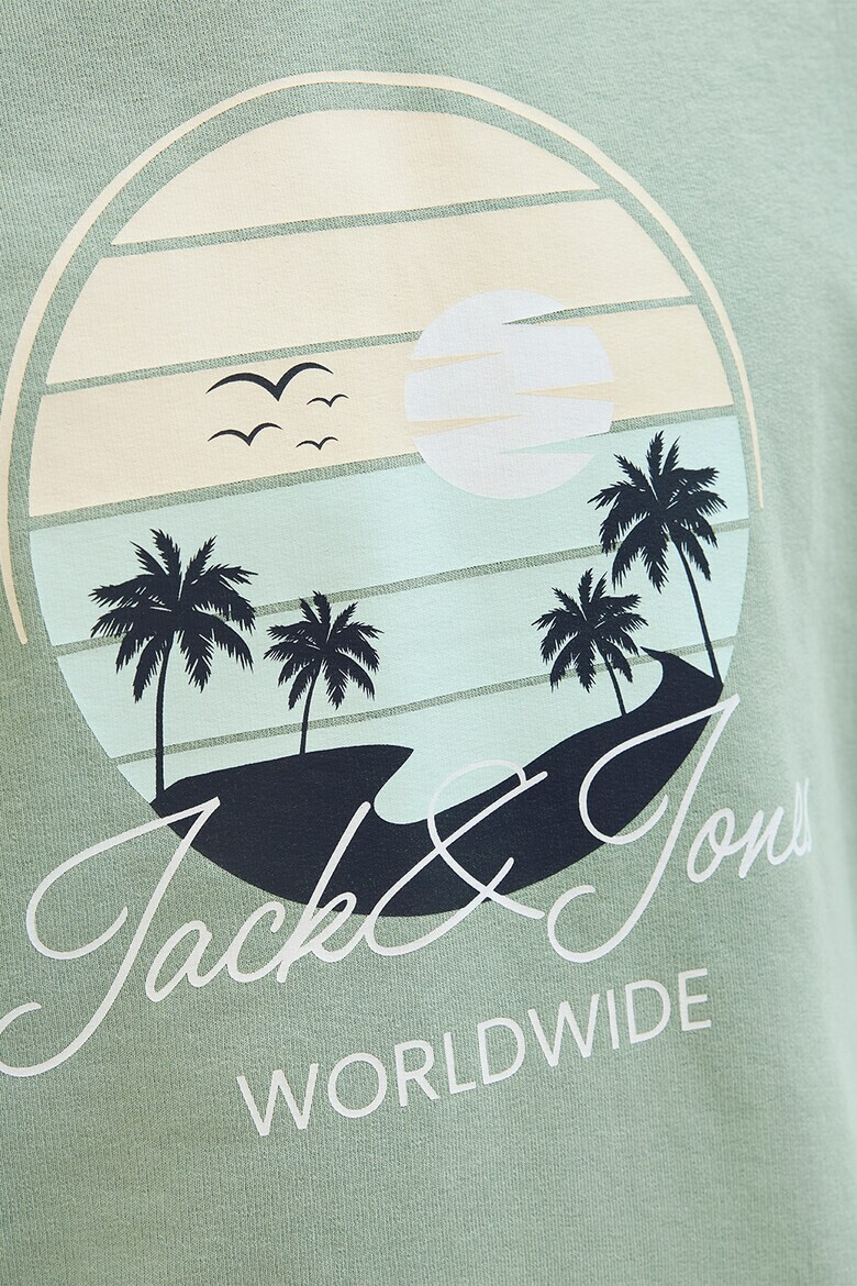 Jack  Jones Худи с памук с принт - Pepit.bg