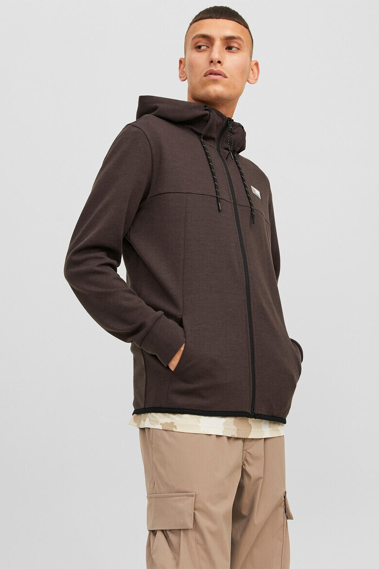 Jack & Jones Худи с памук с цип - Pepit.bg