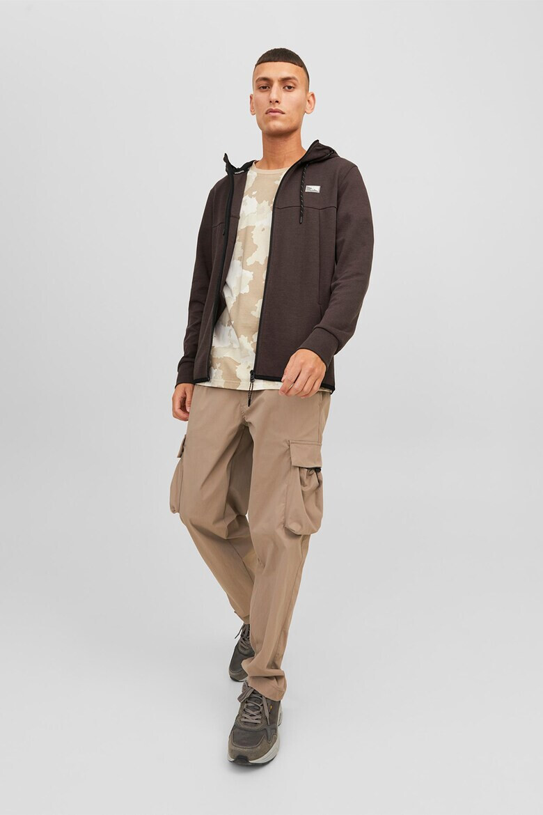 Jack & Jones Худи с памук с цип - Pepit.bg