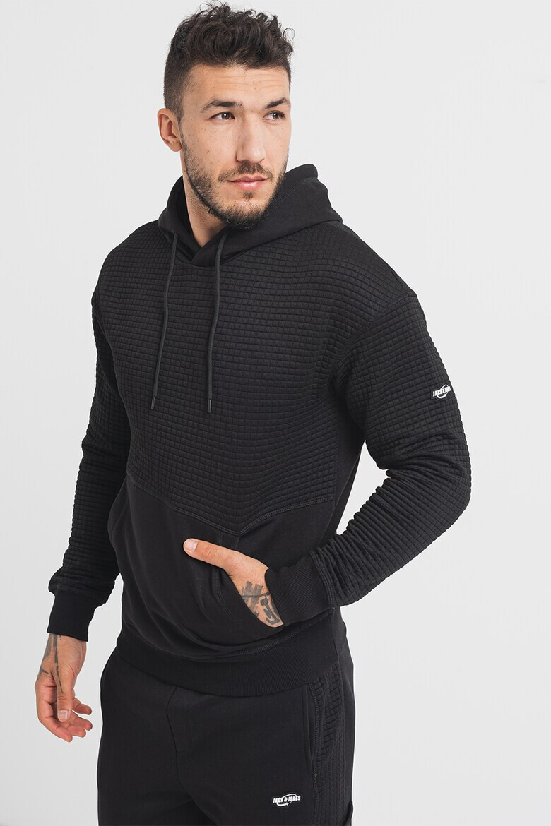 Jack  Jones Худи Structure с джоб кенгуру - Pepit.bg