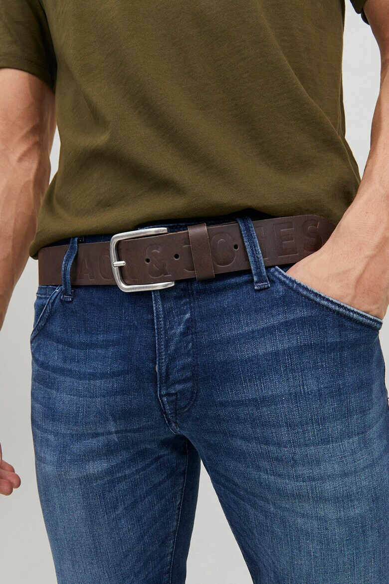 Jack & Jones Кожен колан с релефно лого - Pepit.bg