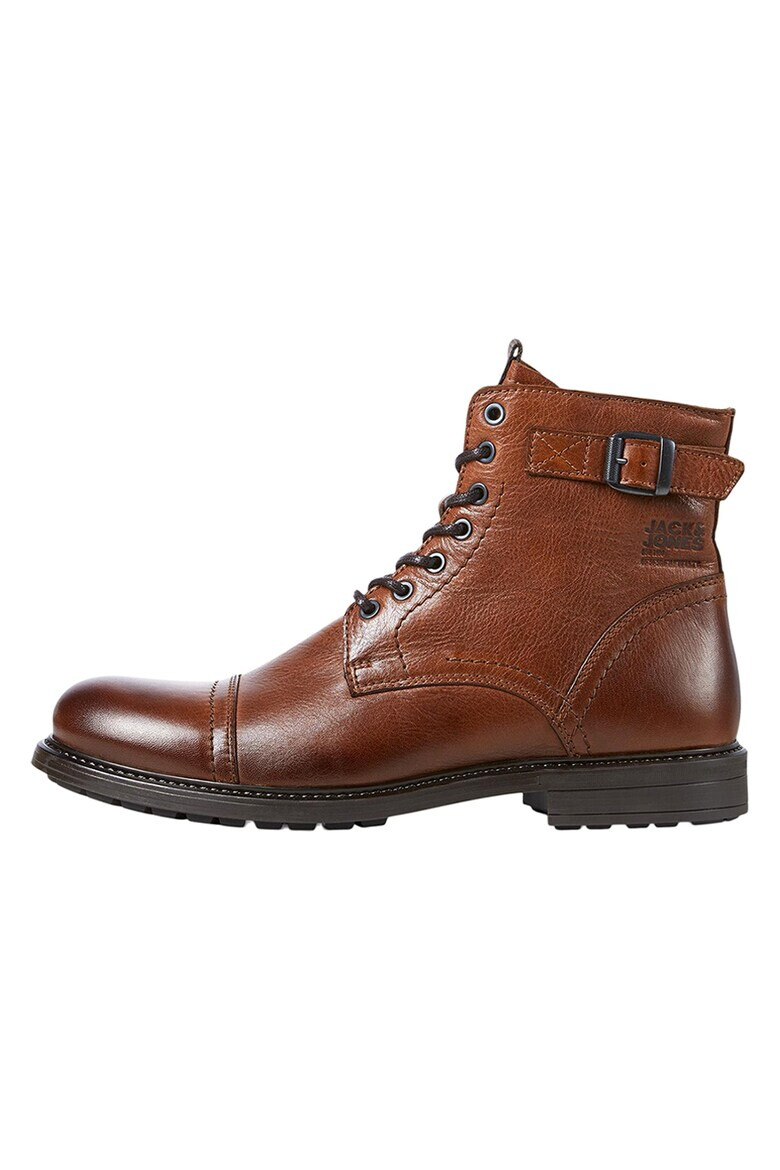 Jack & Jones Кожени боти с връзки - Pepit.bg