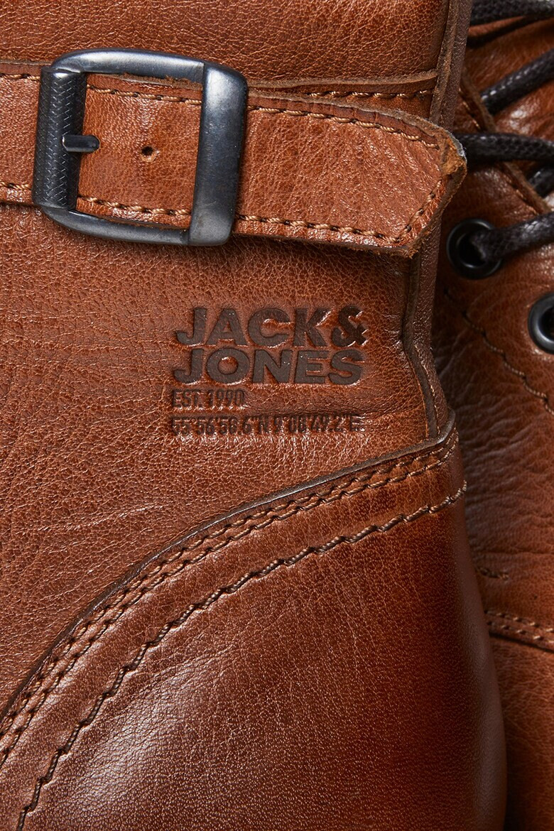 Jack & Jones Кожени боти с връзки - Pepit.bg