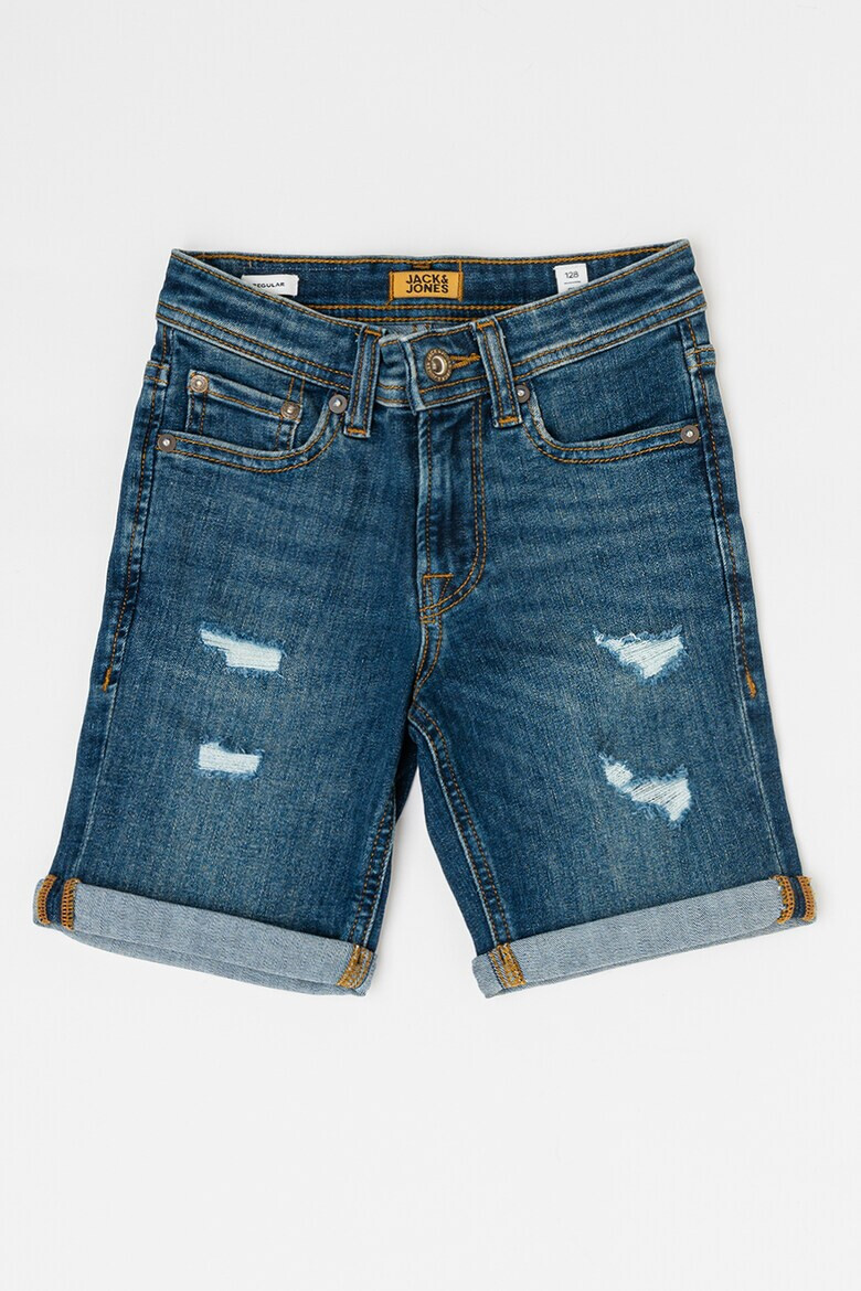 Jack  Jones Къси дънки със захабен ефект - Pepit.bg