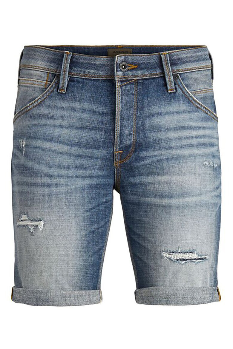 Jack & Jones Къси дънки Rick с протрити зони - Pepit.bg