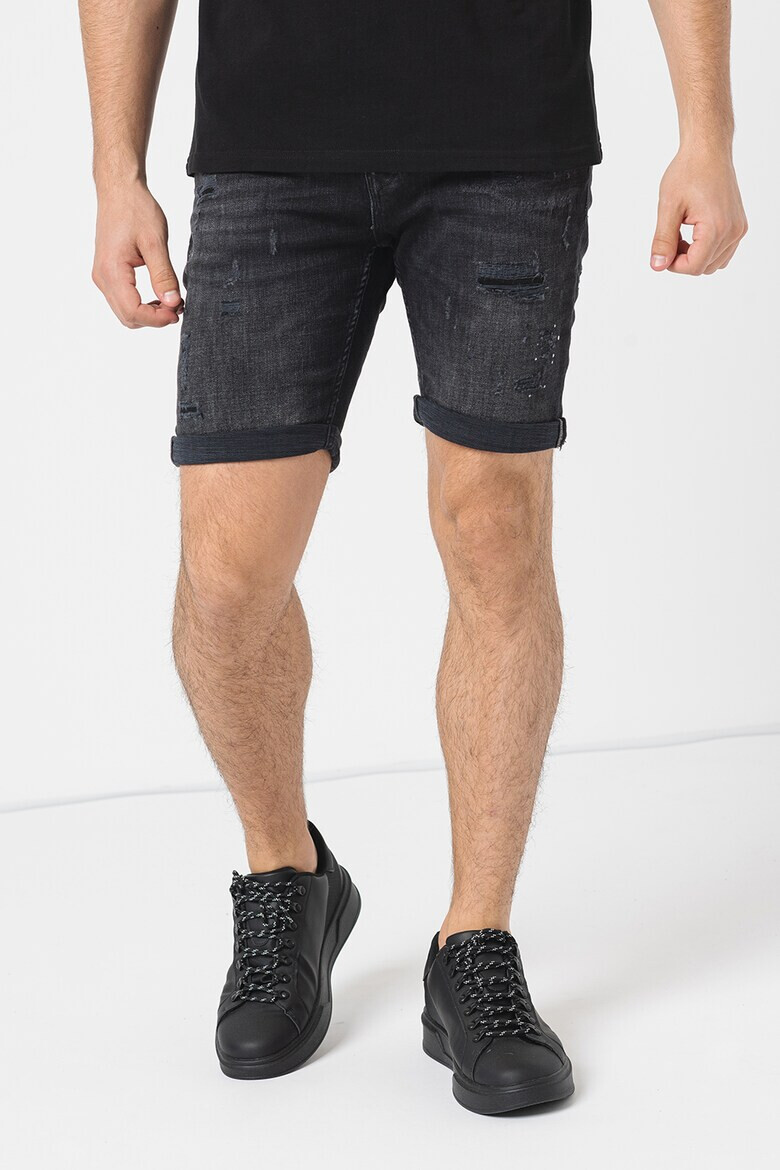 Jack & Jones Къси дънки Rick с протрити зони - Pepit.bg