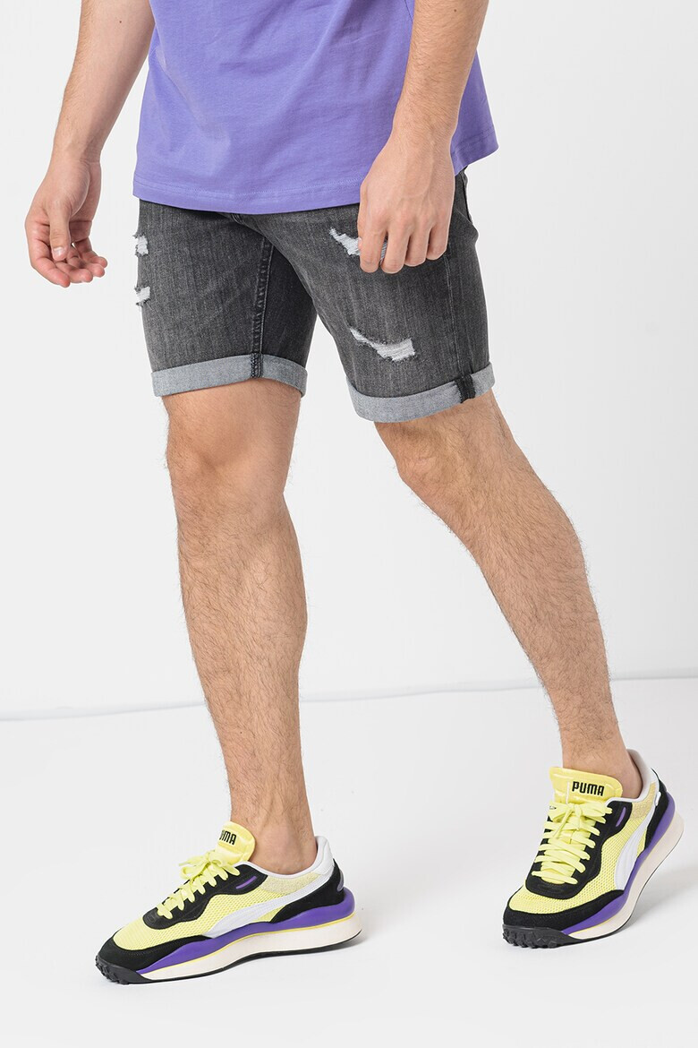 Jack & Jones Къси дънки Rick с протрити зони - Pepit.bg