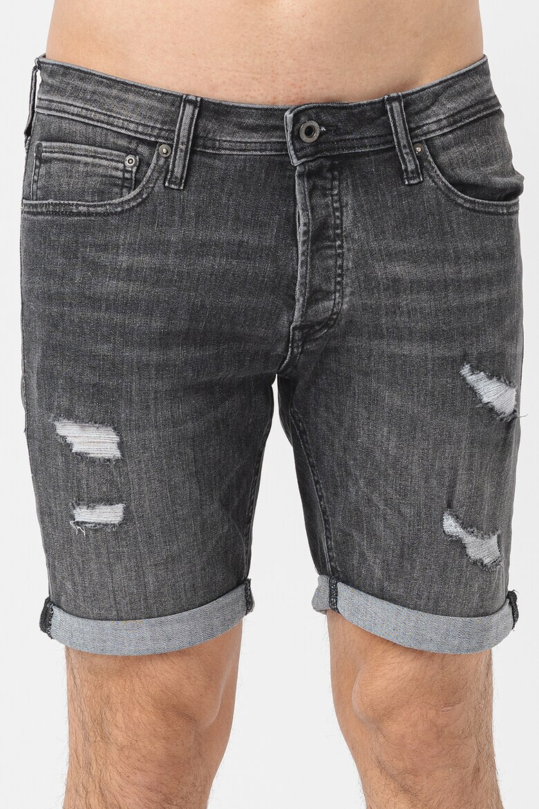 Jack & Jones Къси дънки Rick с протрити зони - Pepit.bg