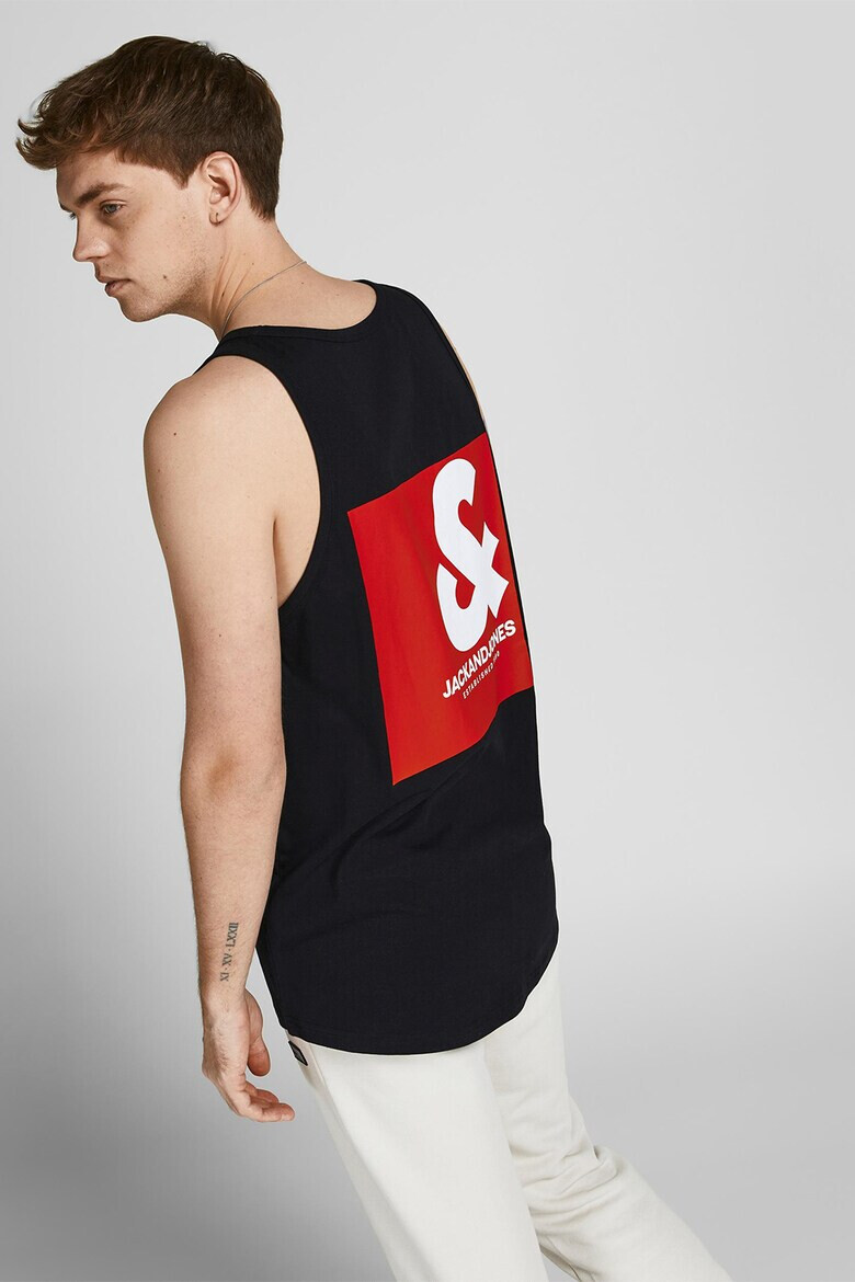 Jack & Jones Памучен топ с лого - Pepit.bg