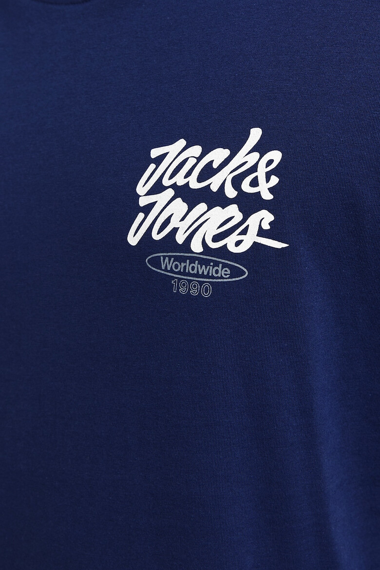 Jack & Jones Памучна блуза Eaton с лого - Pepit.bg