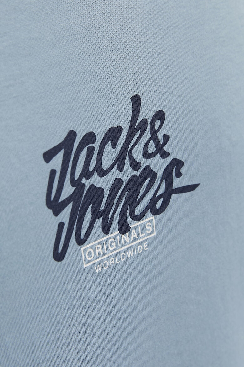 Jack & Jones Памучна блуза Eaton с лого - Pepit.bg