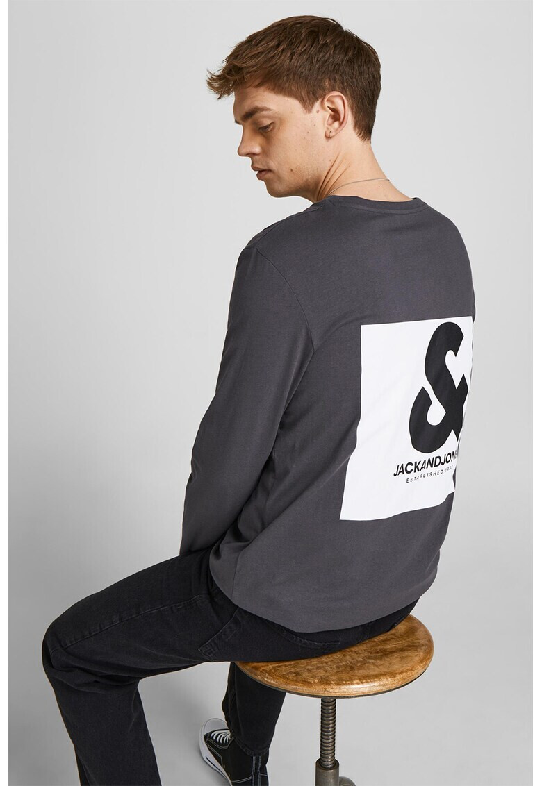 Jack & Jones Памучна блуза с лого - Pepit.bg