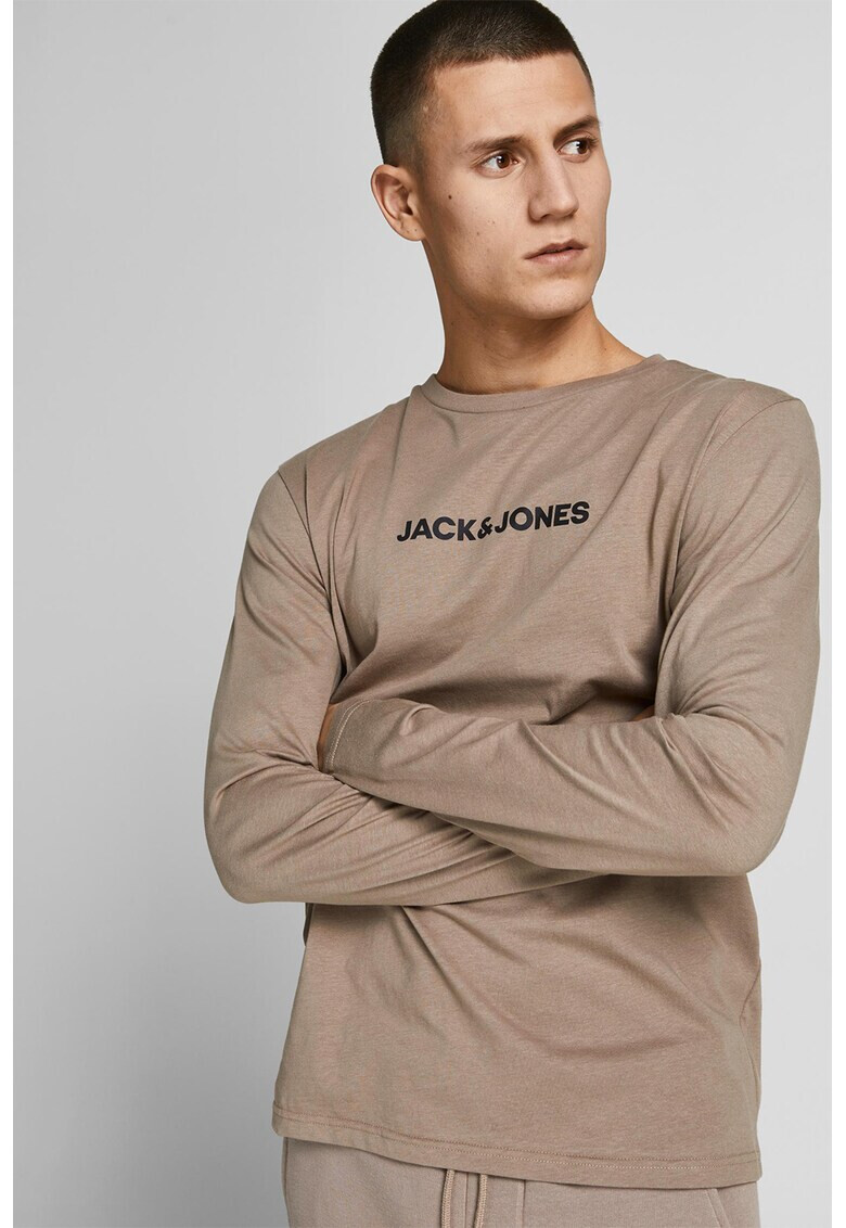 Jack & Jones Памучна блуза с лого - Pepit.bg