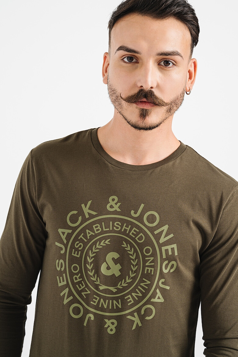 Jack & Jones Памучна блуза с лого - Pepit.bg