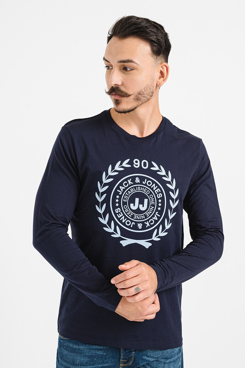 Jack & Jones Памучна блуза с лого - Pepit.bg