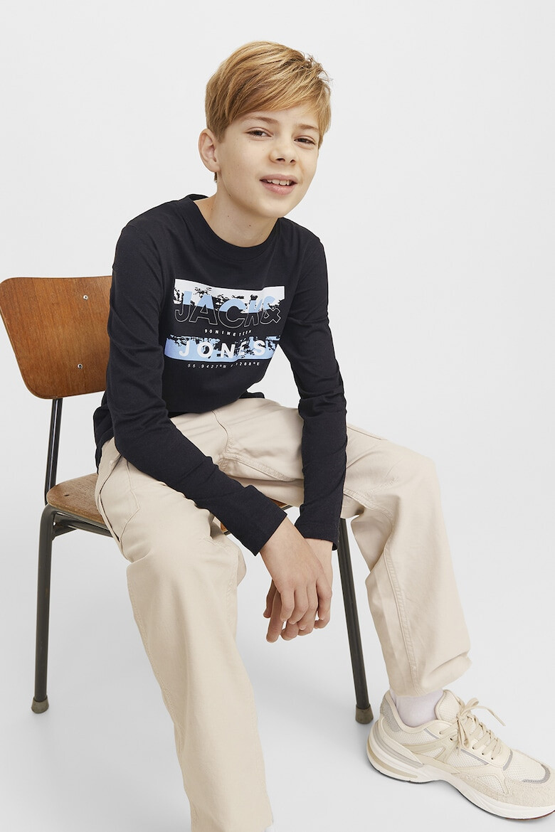 Jack & Jones Памучна блуза с лого - Pepit.bg