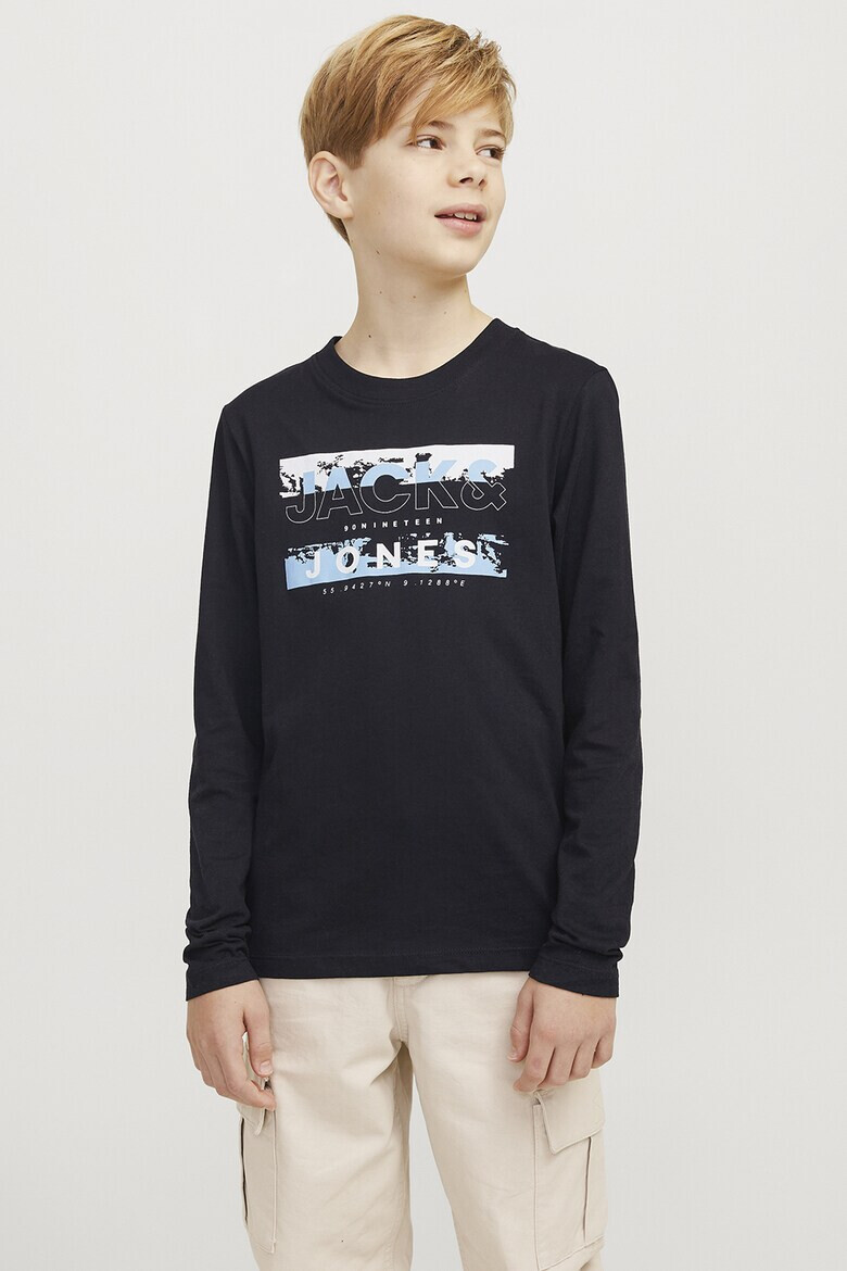 Jack & Jones Памучна блуза с лого - Pepit.bg