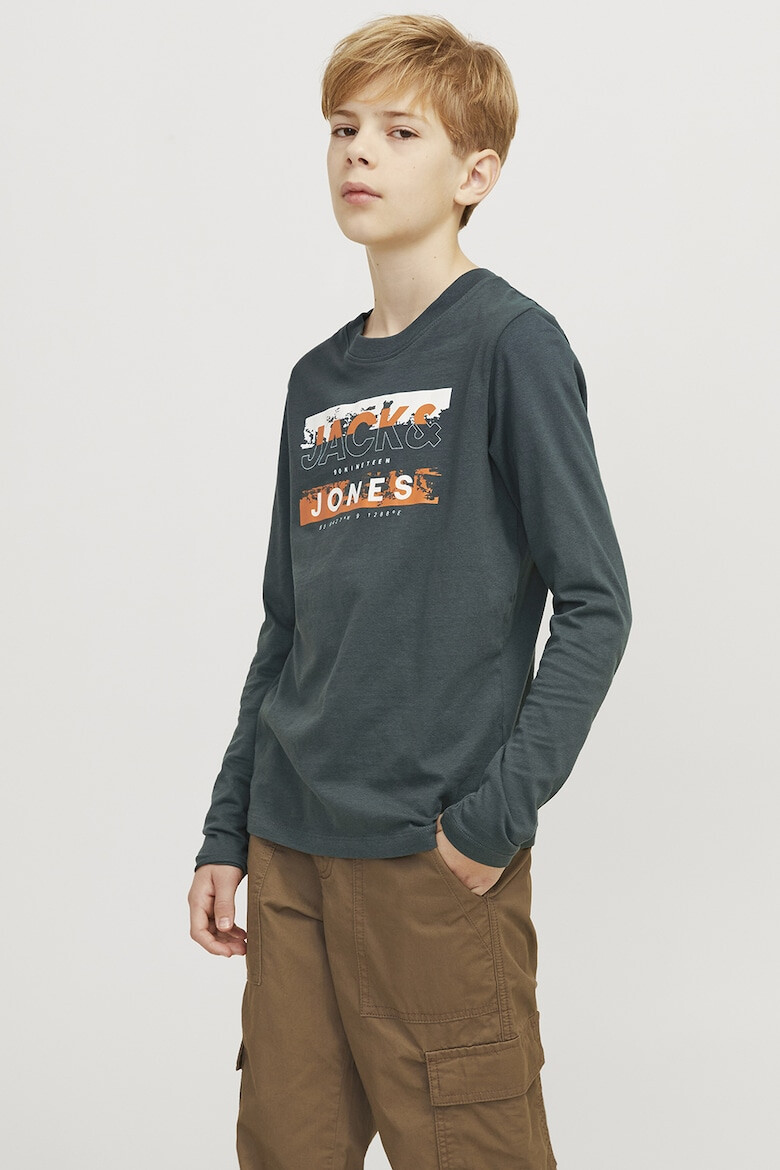 Jack & Jones Памучна блуза с лого - Pepit.bg
