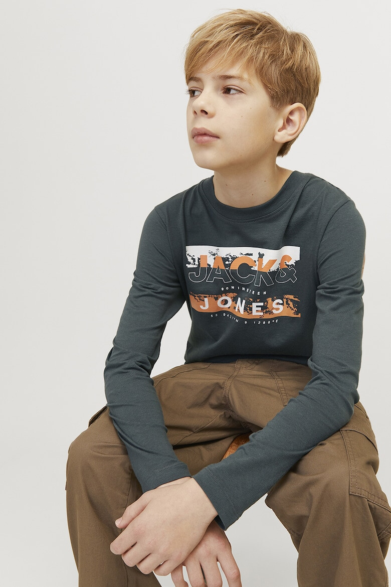 Jack & Jones Памучна блуза с лого - Pepit.bg