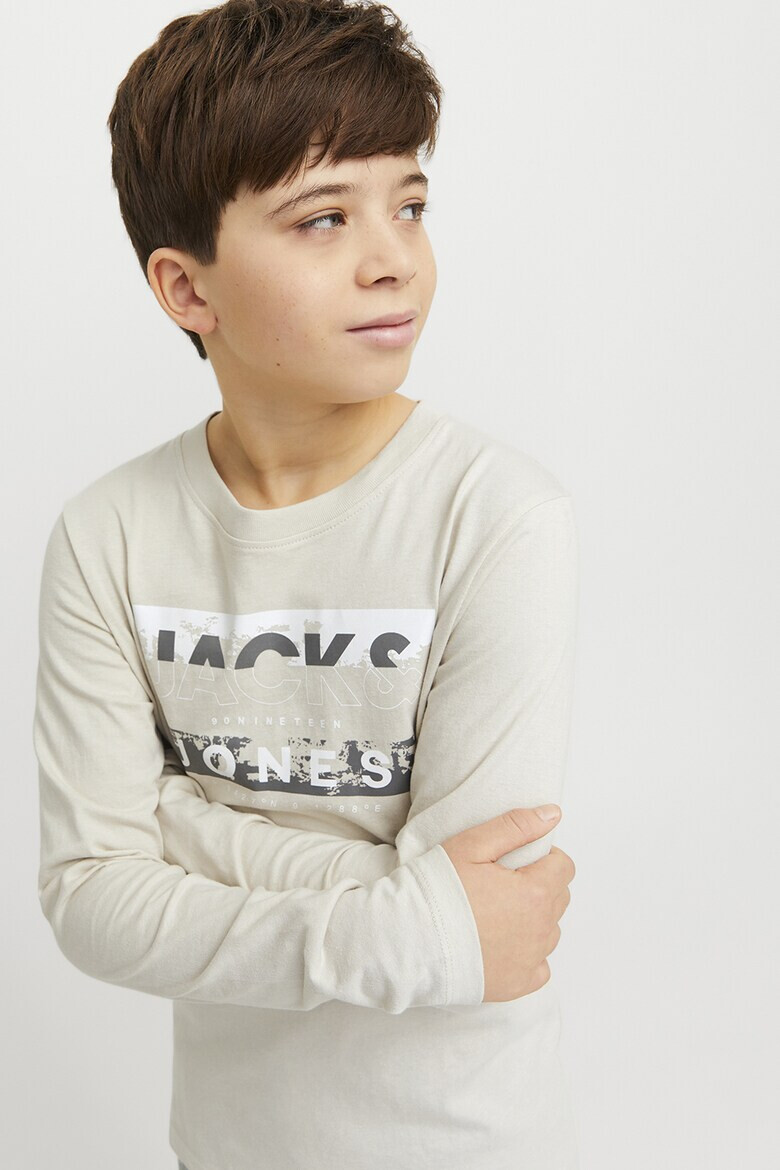 Jack & Jones Памучна блуза с лого - Pepit.bg