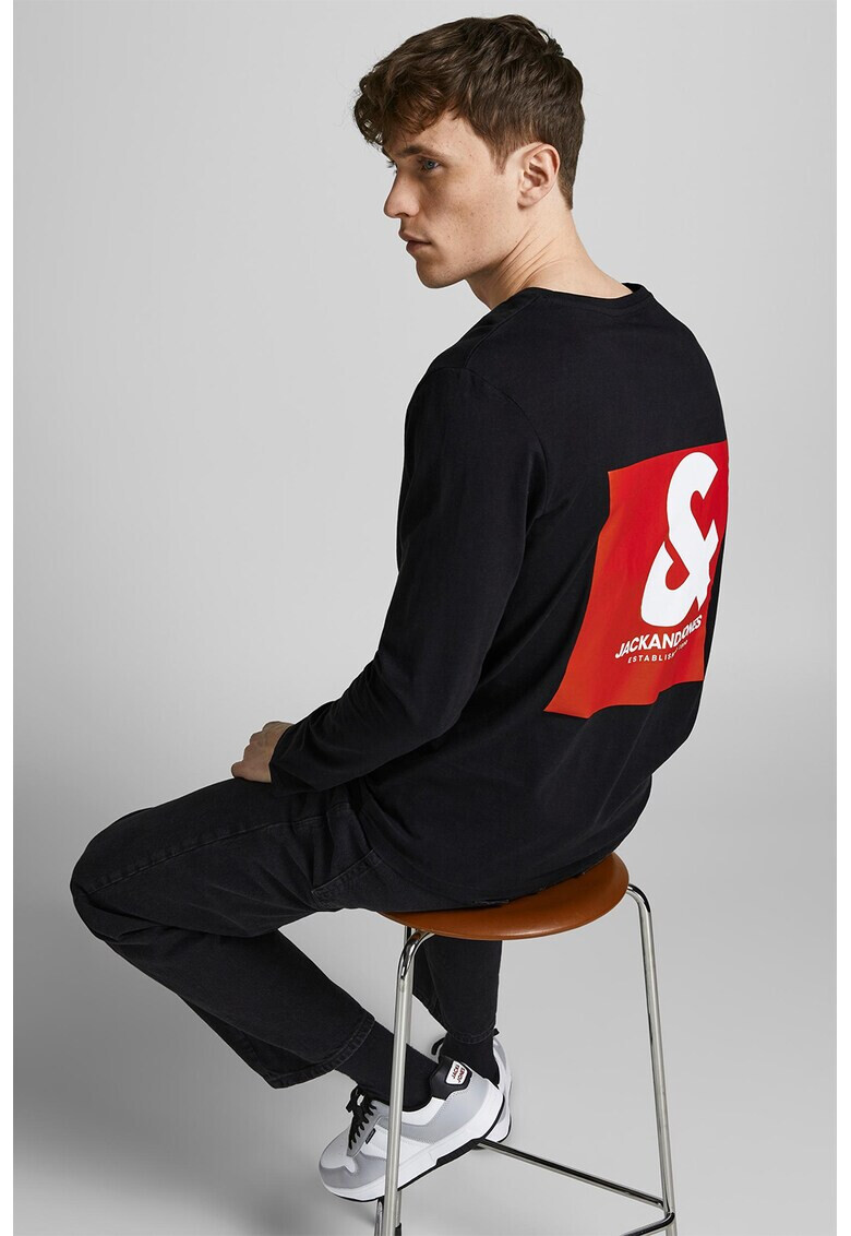 Jack & Jones Памучна блуза с лого - Pepit.bg